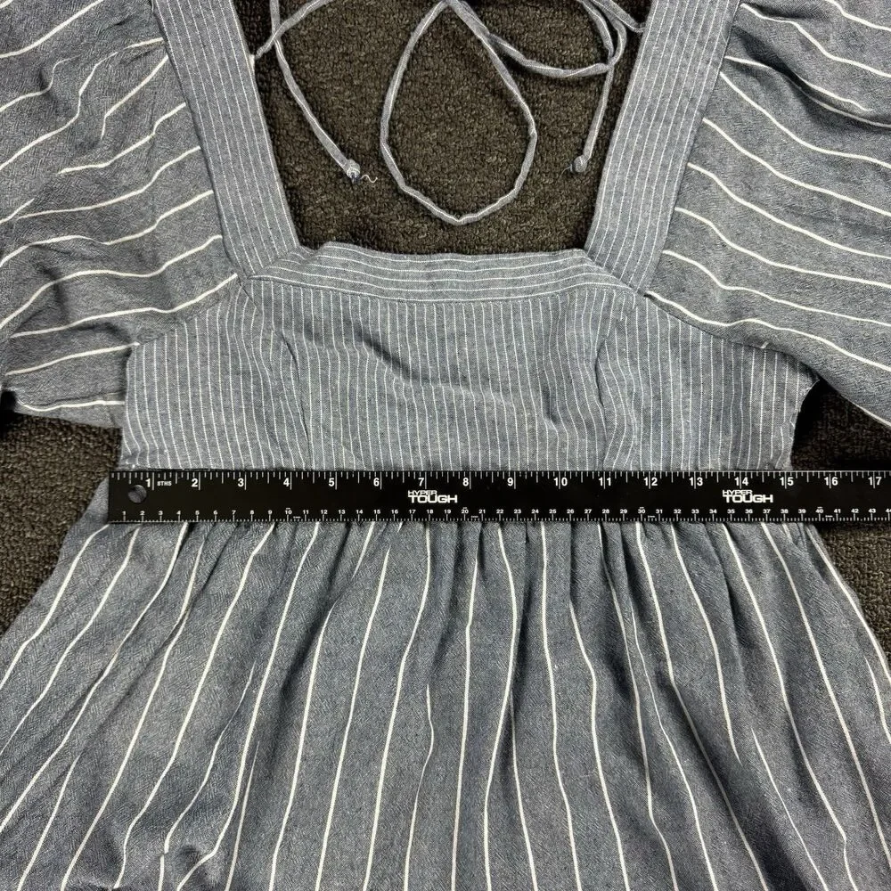 Free People Gigi Tunic Size XS Striped Puff Sleeve Fairy Cottagecore Boho